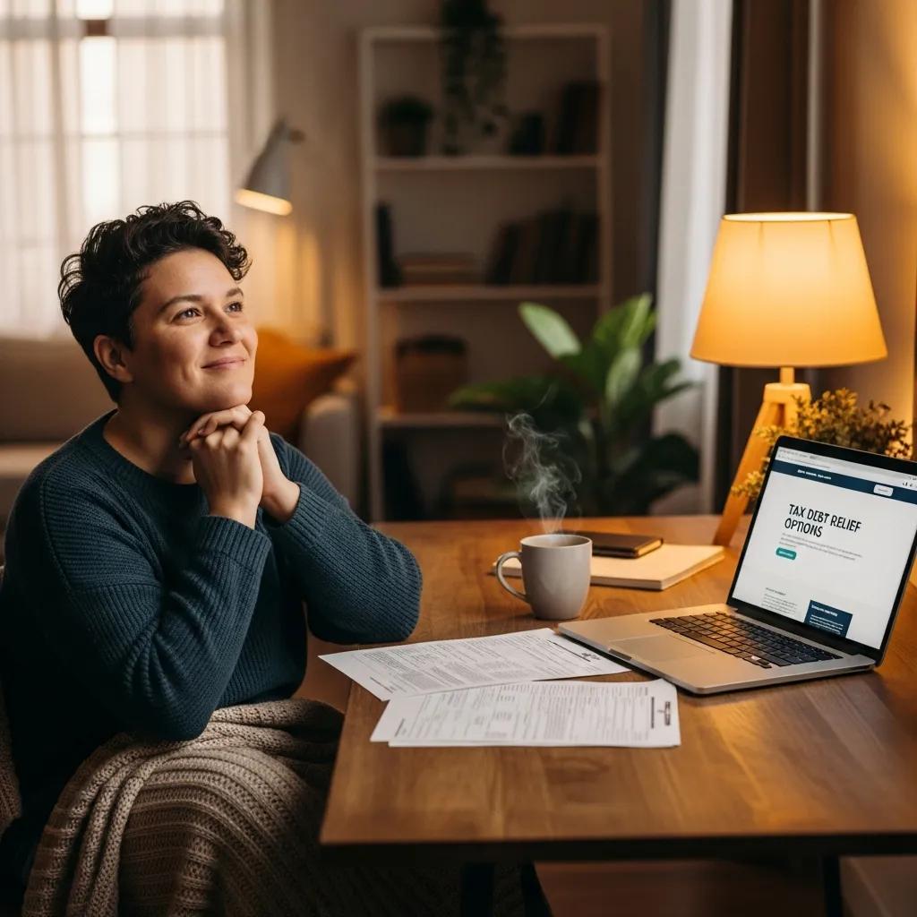 IRS Offer in Compromise Eligibility: Do You Qualify? 1 person at a desk with tax documents and a laptop symbolizing hope for tax debt relief 3536aff6 3f23 4ca4 b3fb fc8a8ce882b7 IRS Offer in Compromise Eligibility: Do You Qualify?