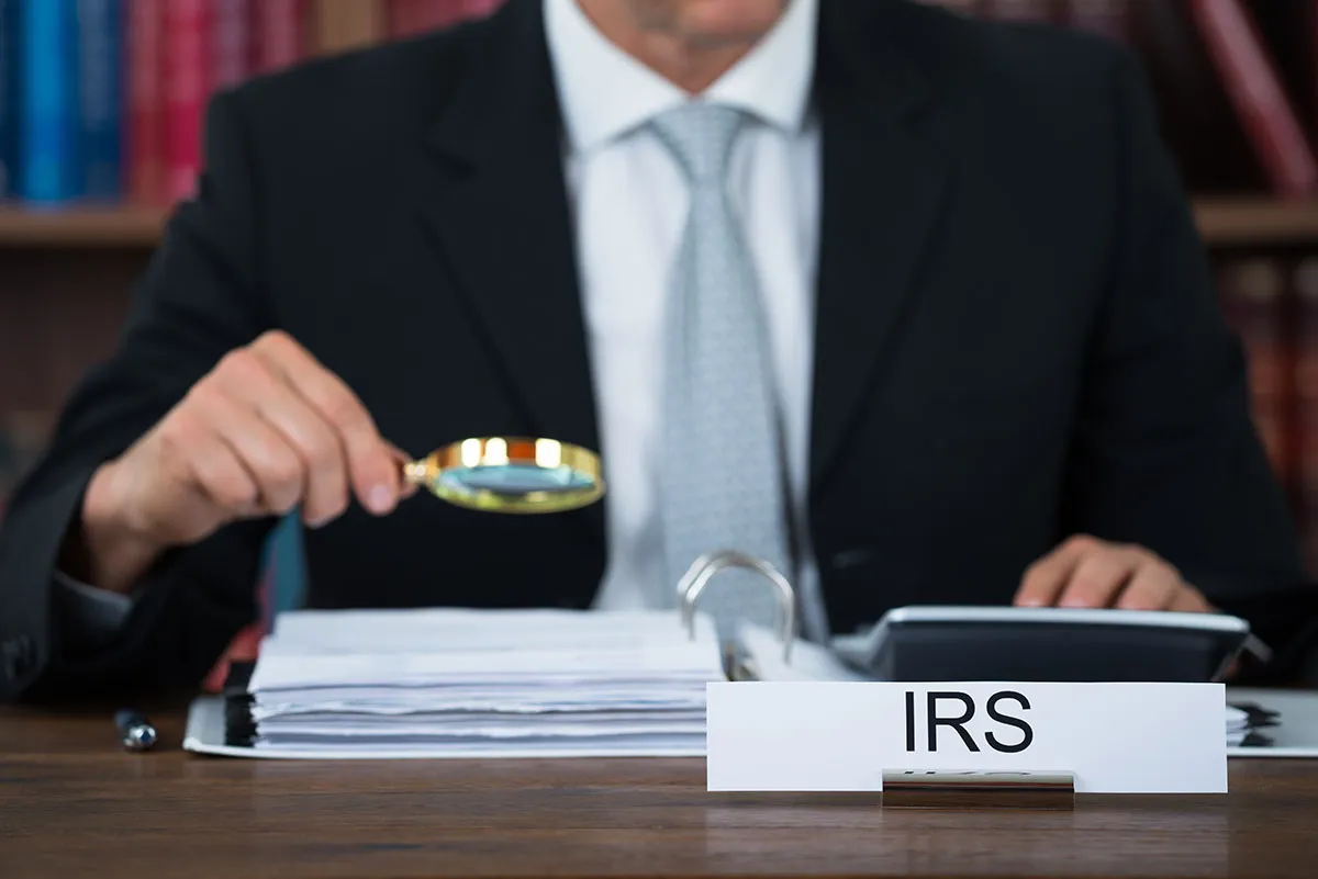 IRS Agent Inspecting Paperwork